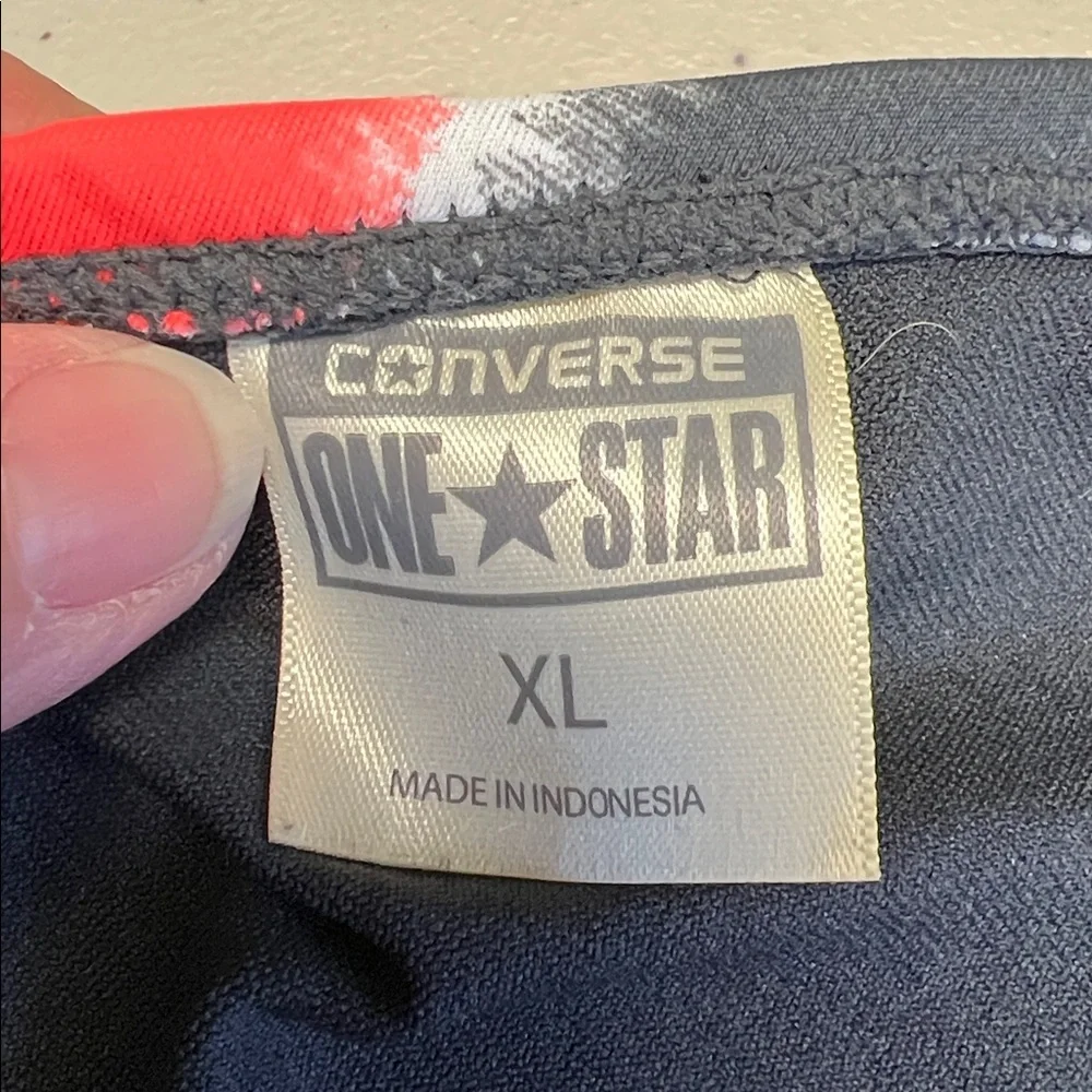 Converse One Star Apparel Bikini Top with Orange/Grey Strip Accents Sz XL